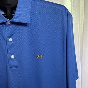 Men's Tourney  Blue  All Over‎ Pattern Polo Shirt   Size XXL Lions